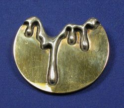 Contemporary 14kt Gold and Silver Brooch, Sven Boltenstern